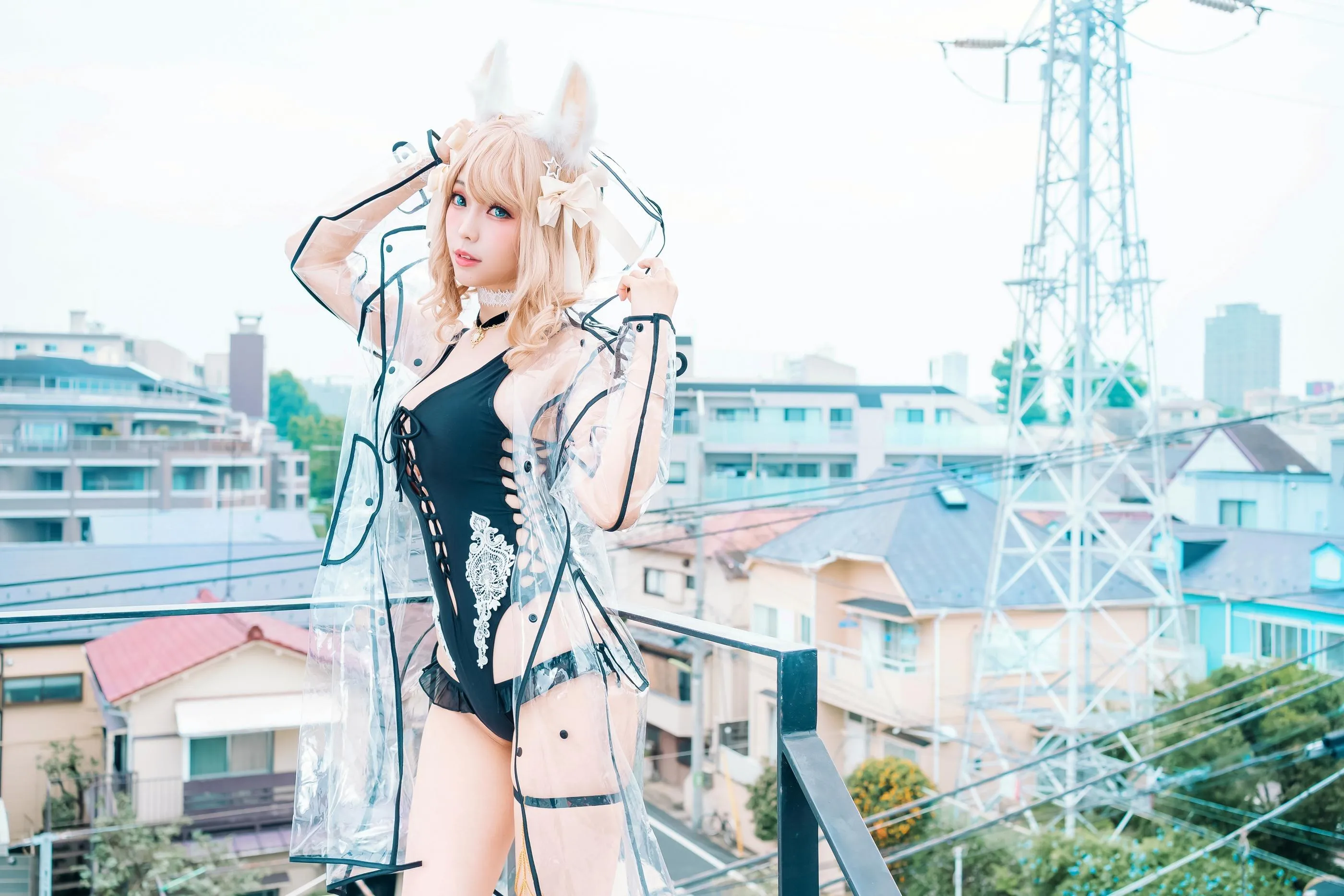 ElyEE子 – NO.82 Fluffy Summer – Original Swimsuit-黑色 [60P]插图5